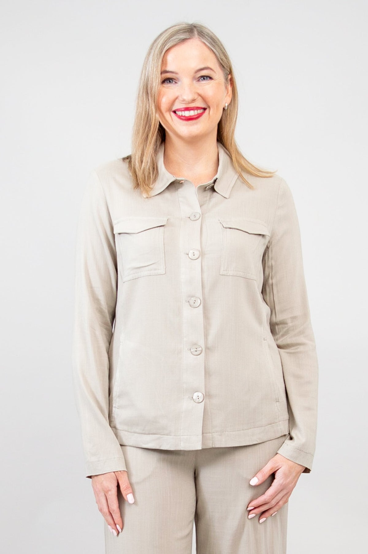 Lauren Jacket, Sand, Linen Bamboo - Final Sale