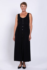 Liane Sleeveless Dress, Black, Bamboo - Final Sale