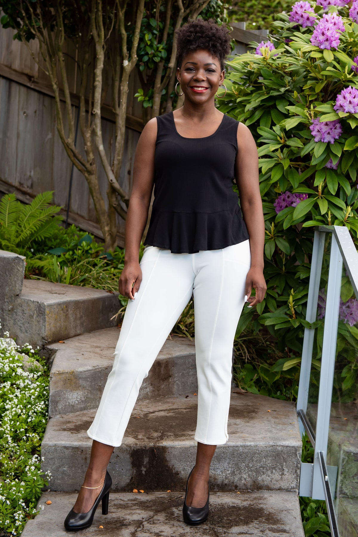 Ginny Tank, Black, Linen Bamboo