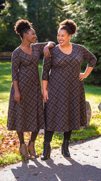 Soul Dress, Rich Plaid, Bamboo - Final Sale