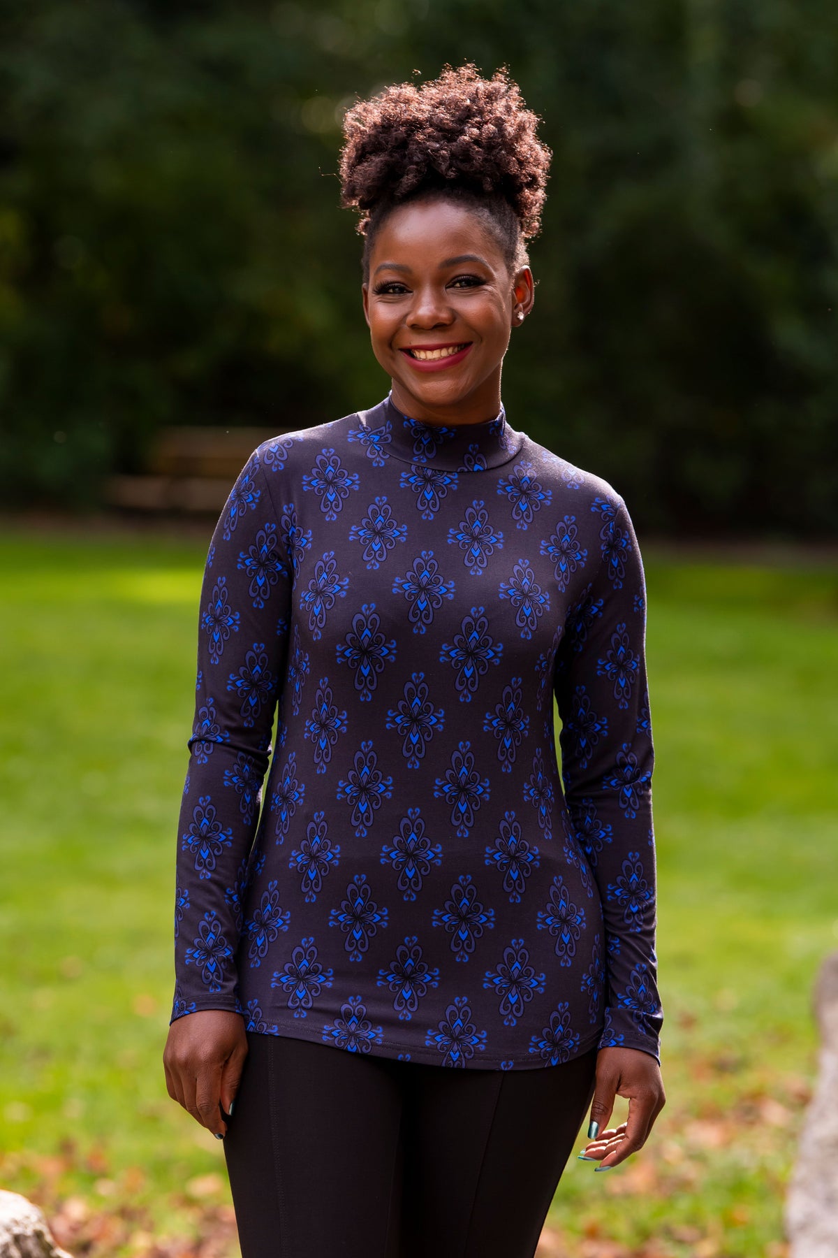 Tonya Top, Blue French, Bamboo -Final Sale