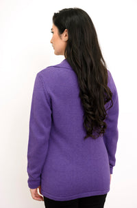 Lily Cardigan, Purple, Cotton