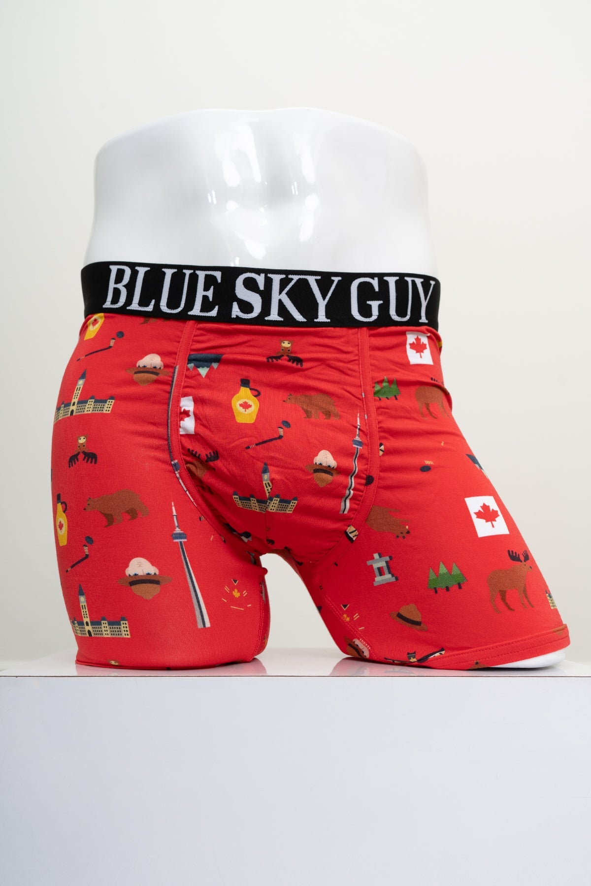 Middle Man, Red Canada Print, Bamboo