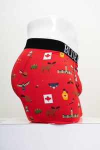 Middle Man, Red Canada Print, Bamboo