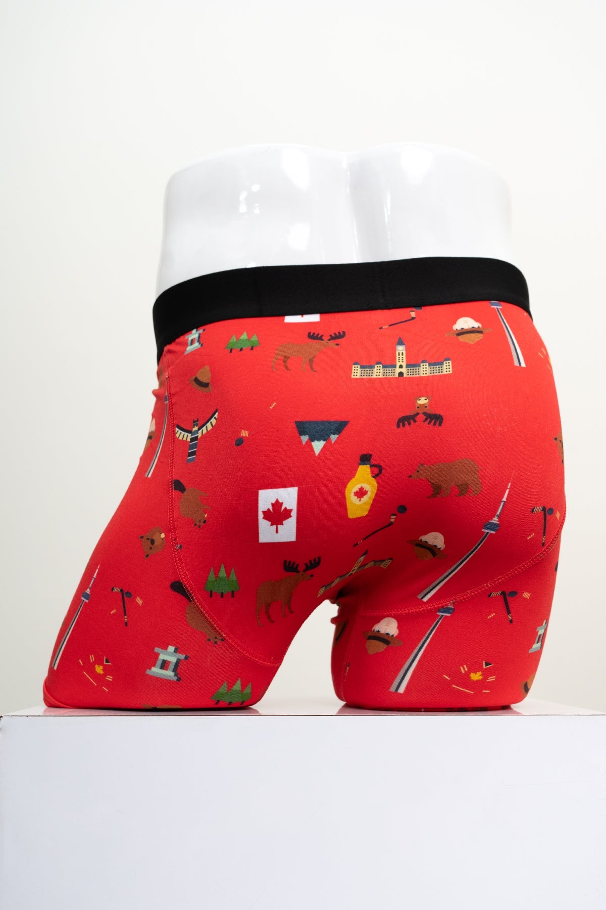 Middle Man, Red Canada Print, Bamboo