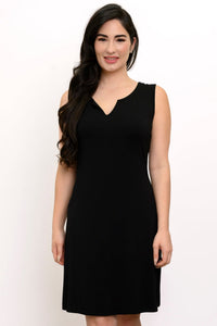 Maggie Sleeveless Dress, Black, Bamboo