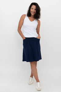 Magna Skort, Indigo, Bamboo