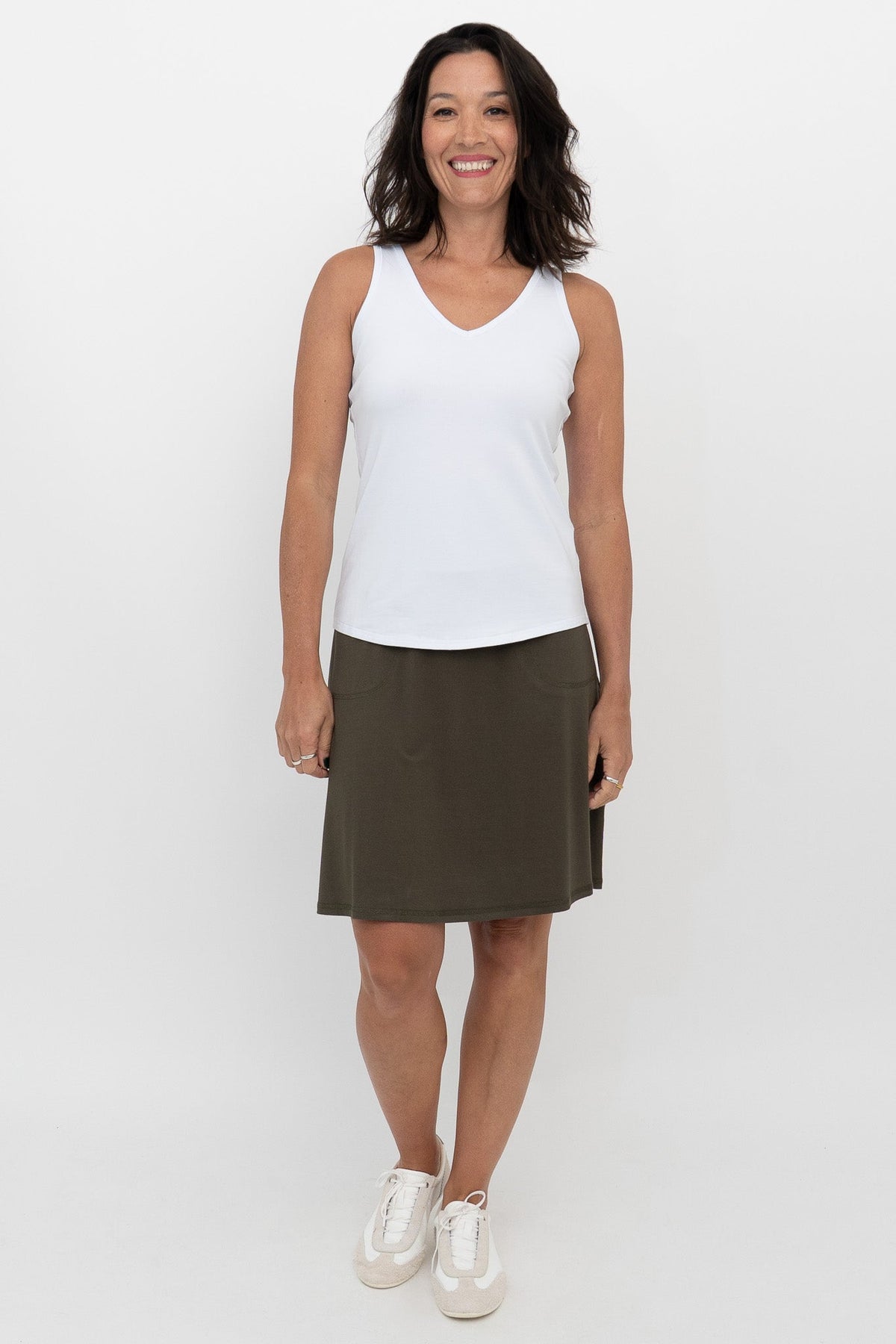 Magna Skort, Khaki, Bamboo