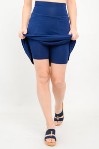 Magna Skort, Indigo, Bamboo