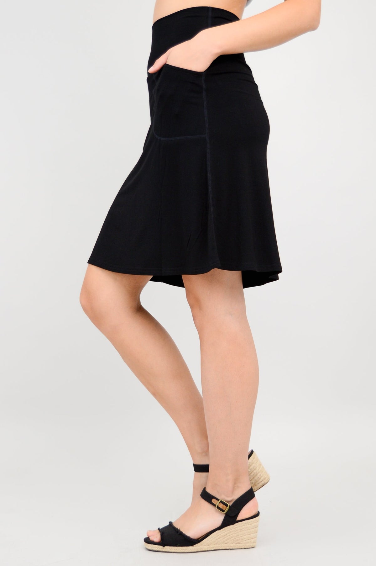 Magna Skort, Black, Bamboo