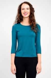Margorie Top, Teal, Bamboo - Final Sale