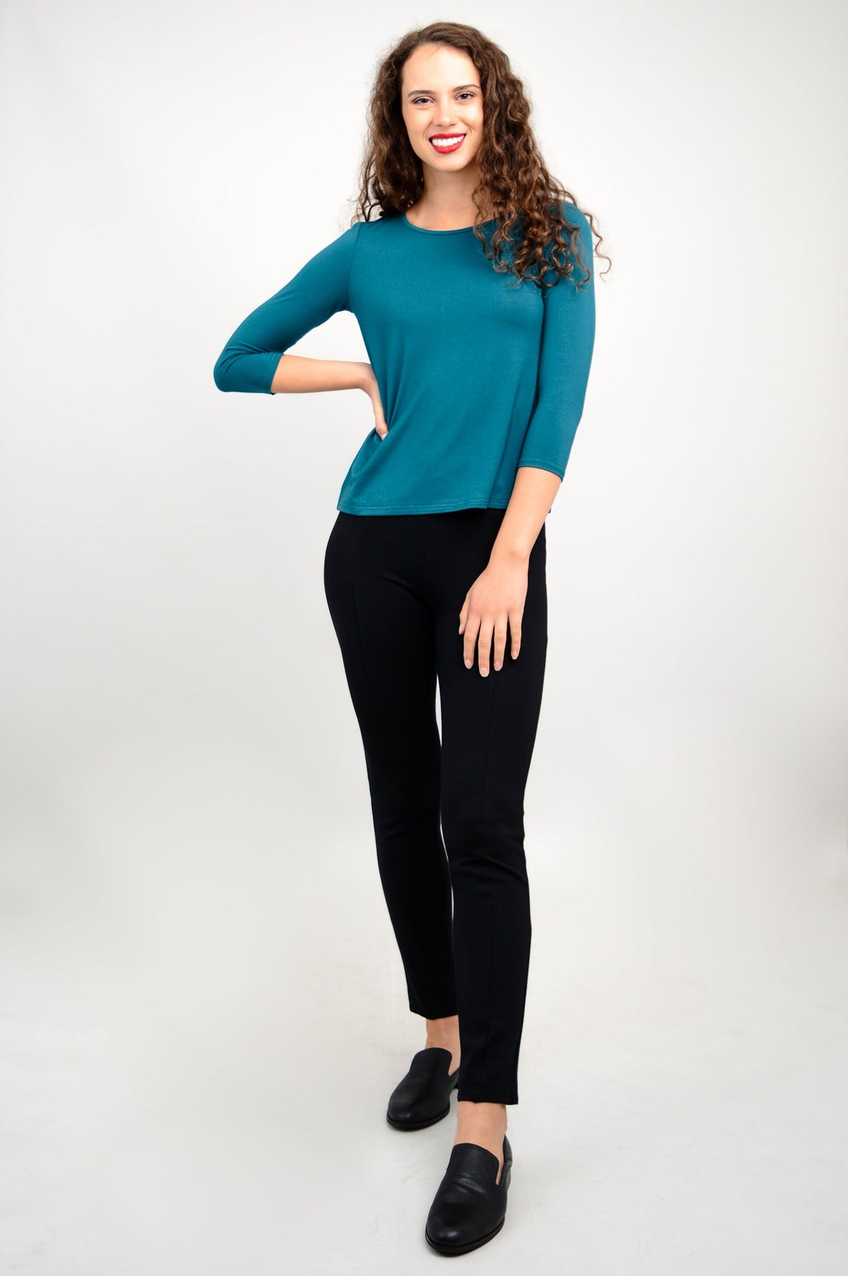 Margorie Top, Teal, Bamboo - Final Sale