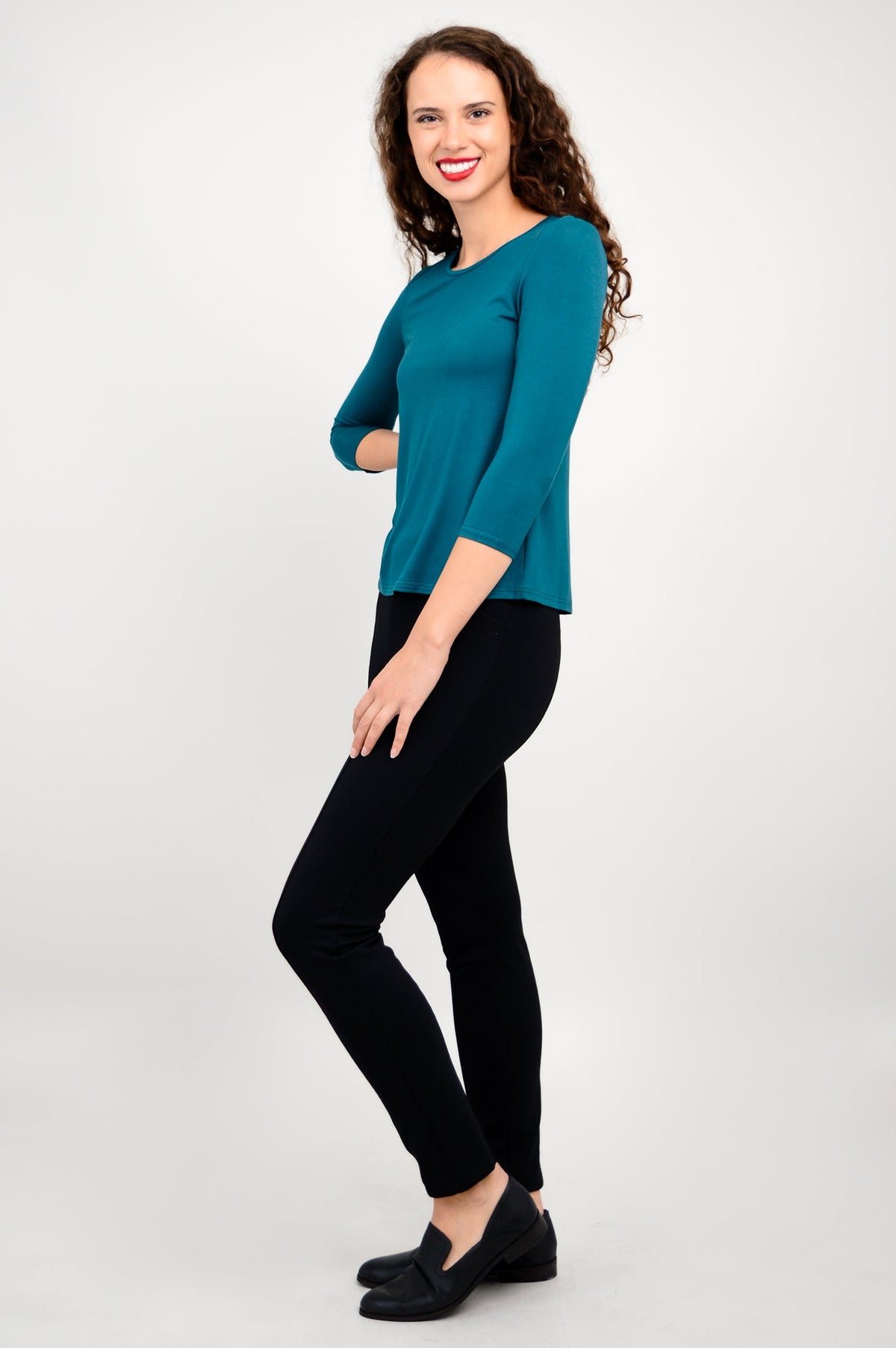 Margorie Top, Teal, Bamboo - Final Sale