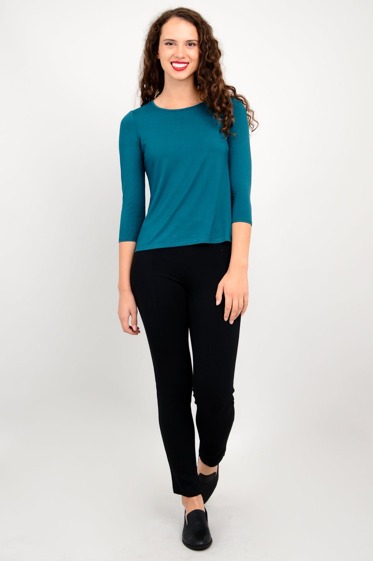 Margorie Top, Teal, Bamboo - Final Sale