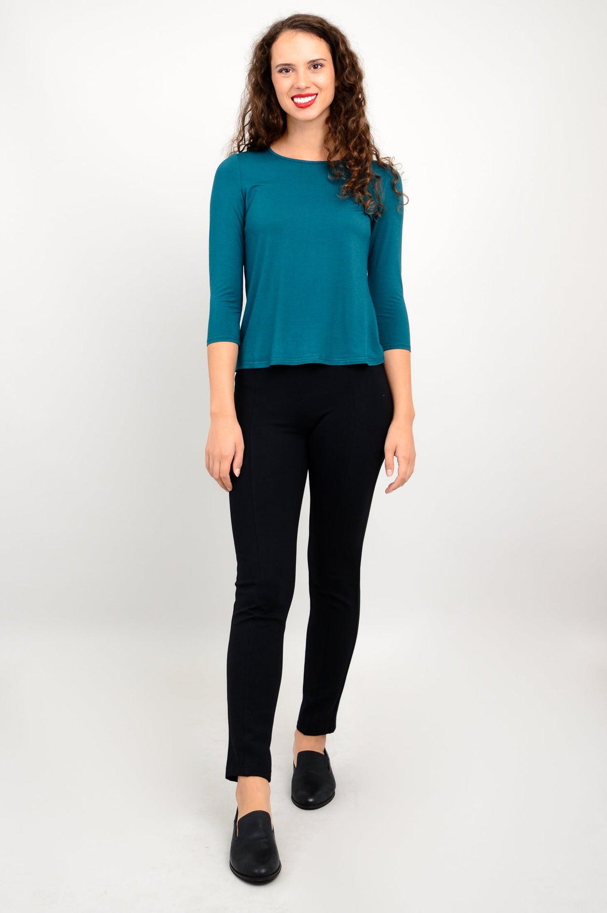 Margorie Top, Teal, Bamboo - Final Sale