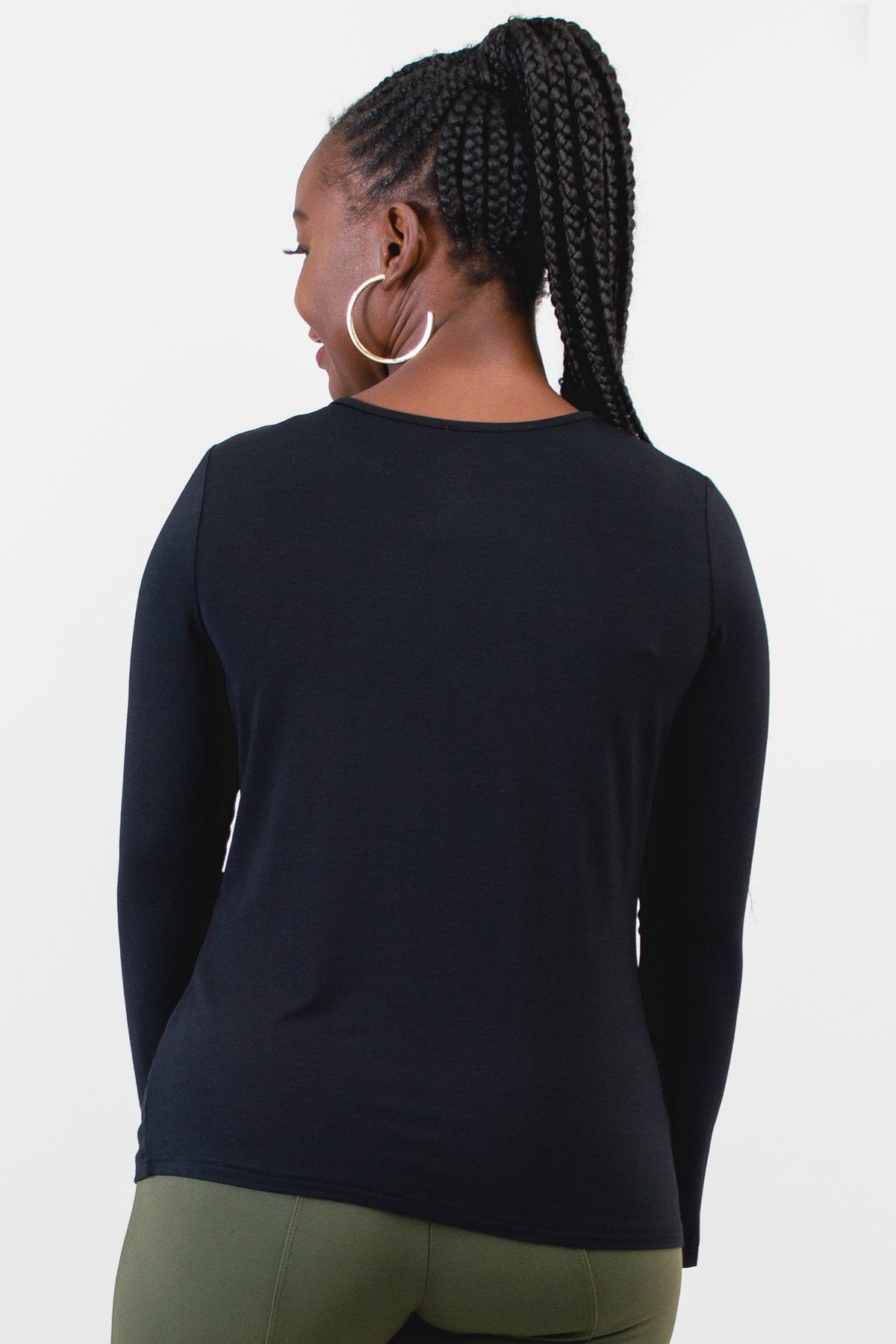 Mariah Top, Black, Bamboo- Final Sale