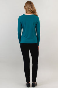 Mariah Top, Teal, Bamboo- Final Sale