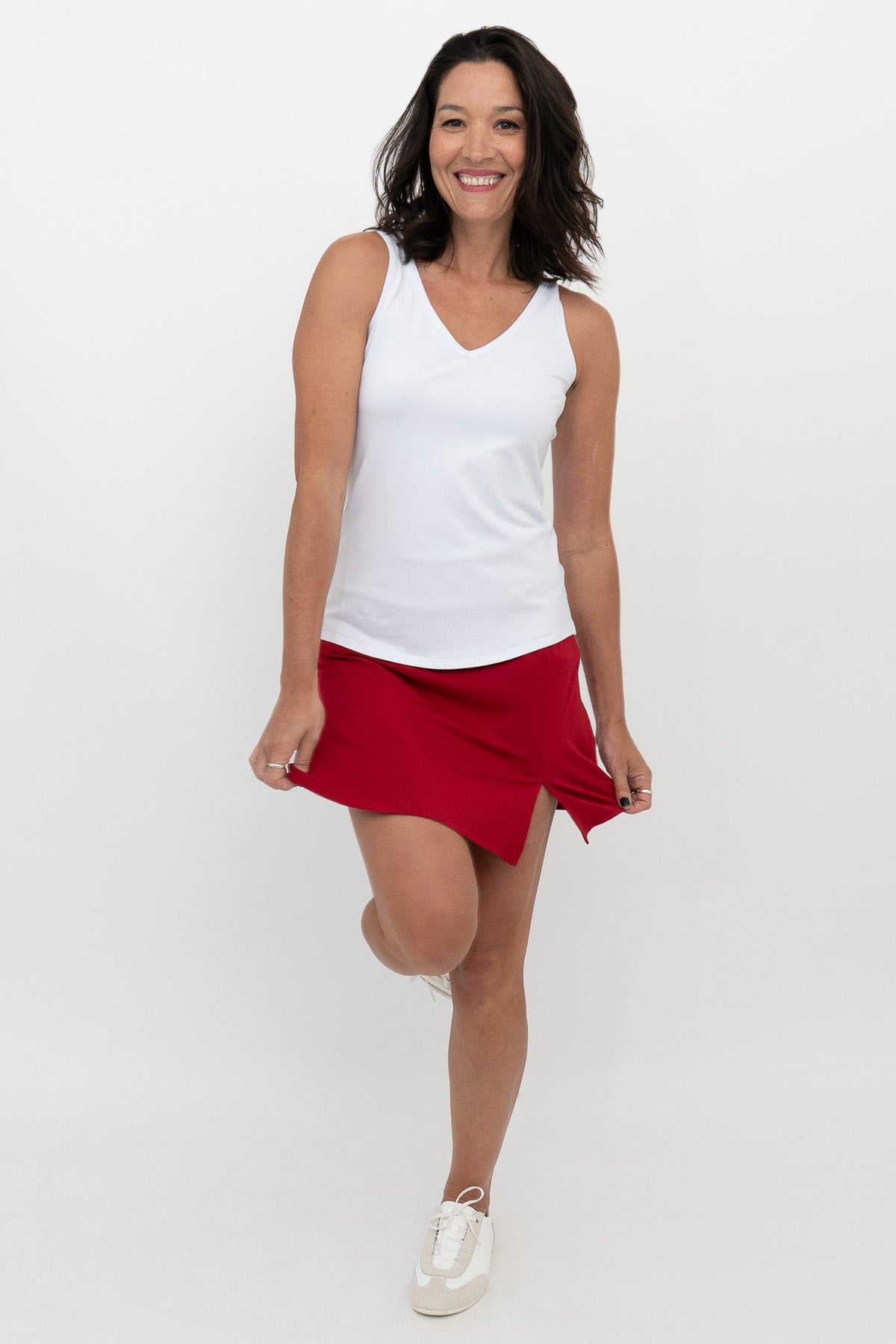 Melly Skort, Lipstick, Bamboo