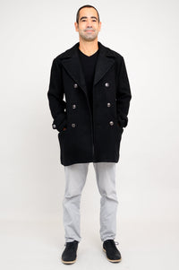 Mens Peacoat, Black