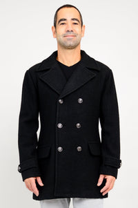 Mens Peacoat, Black