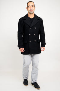 Mens Peacoat, Black