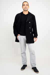 Mens Peacoat, Black