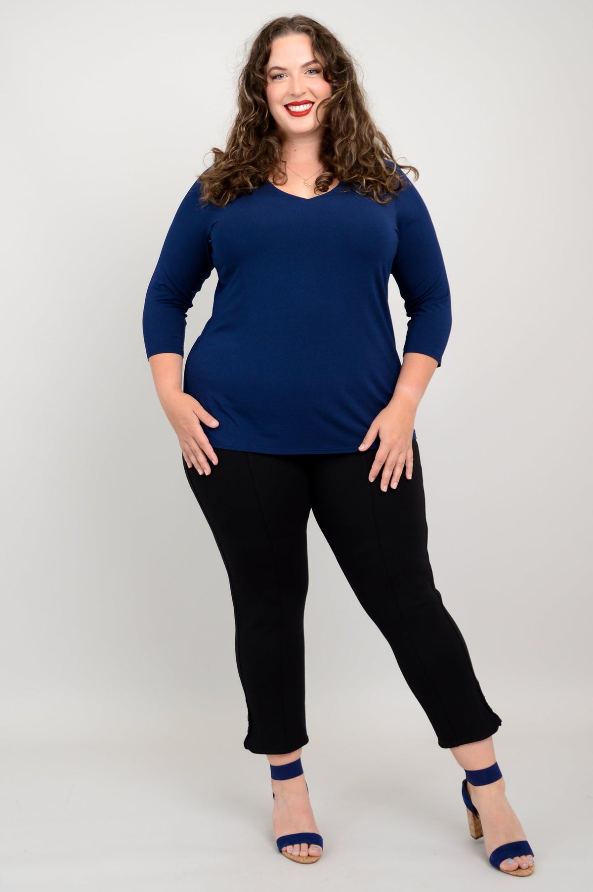 Mia Top, Indigo, Bamboo