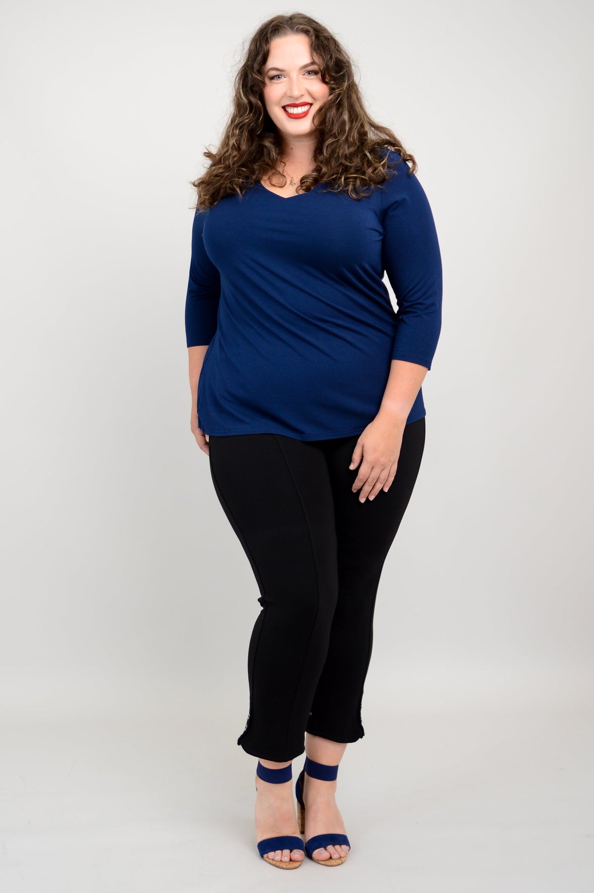 Mia Top, Indigo, Bamboo