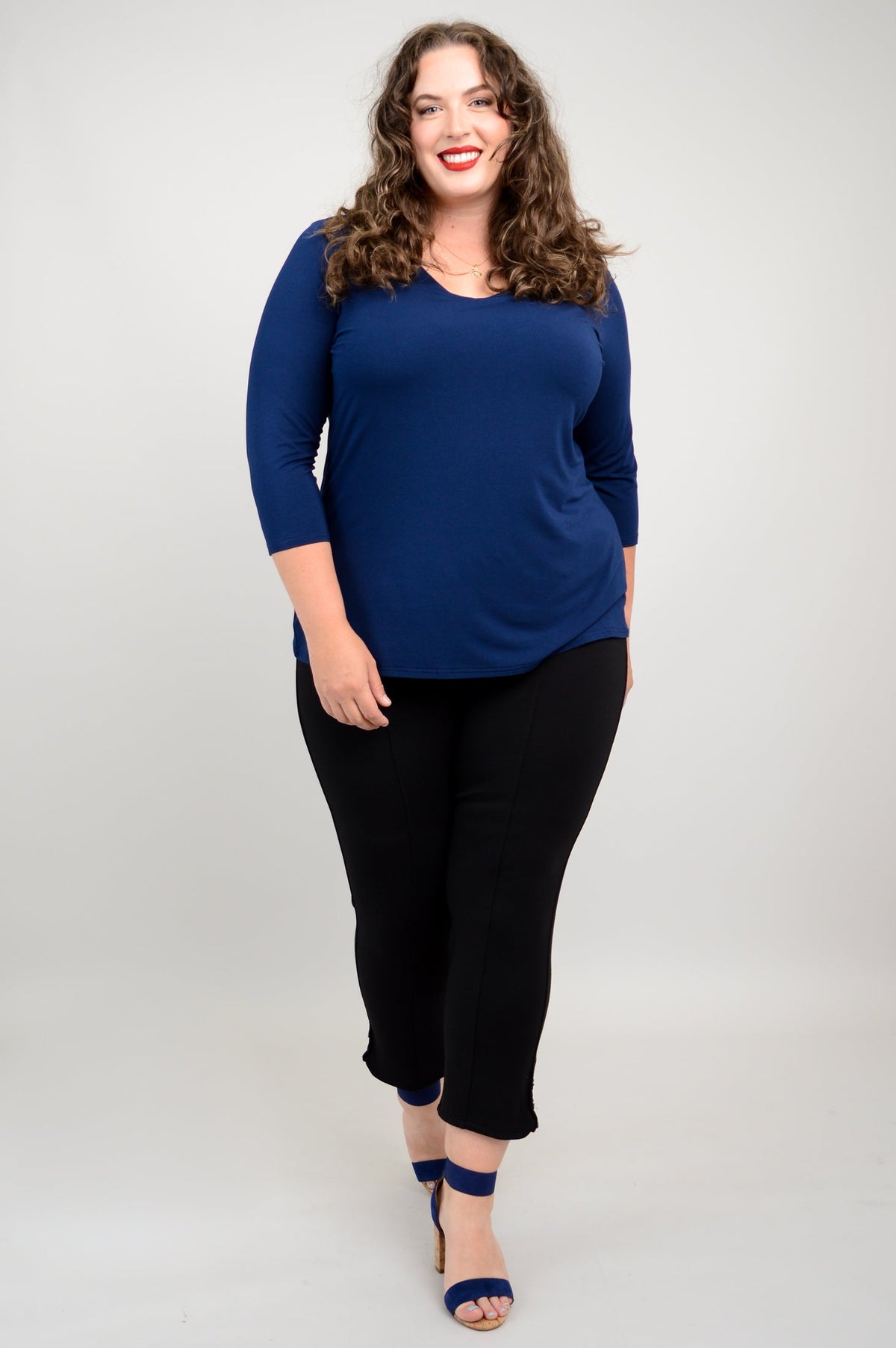 Mia Top, Indigo, Bamboo