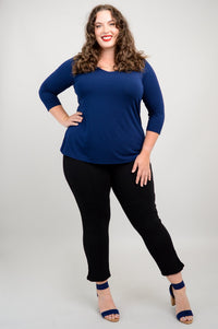 Mia Top, Indigo, Bamboo
