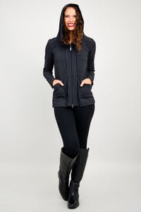 Seymour Jacket, Blk/Grey Stripe, Bamboo