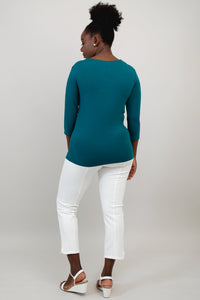 Mia Top, Teal, Bamboo