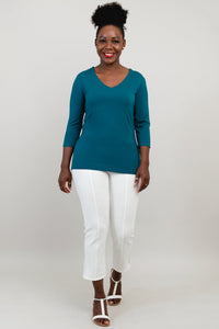 Mia Top, Teal, Bamboo