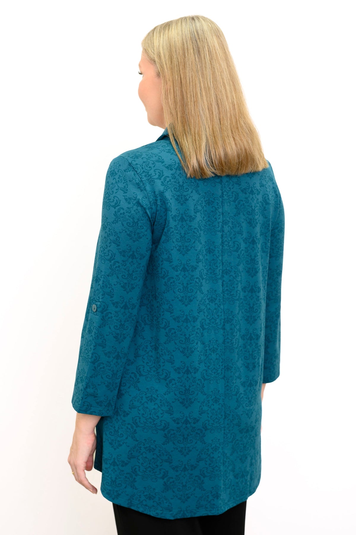 Michele Blouse, Teal Empire, Bamboo