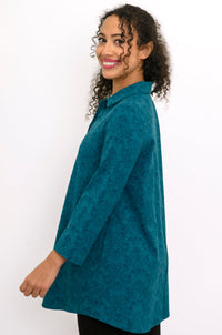 Michele Blouse, Teal Empire, Bamboo