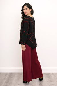 Minna Blouse, Burgundy Swirl