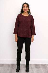 Minna Blouse, Small Rose Burgundy