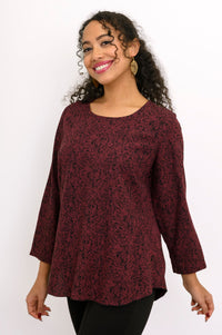 Minna Blouse, Small Rose Burgundy