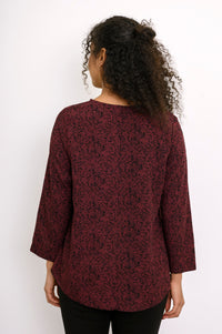 Minna Blouse, Small Rose Burgundy