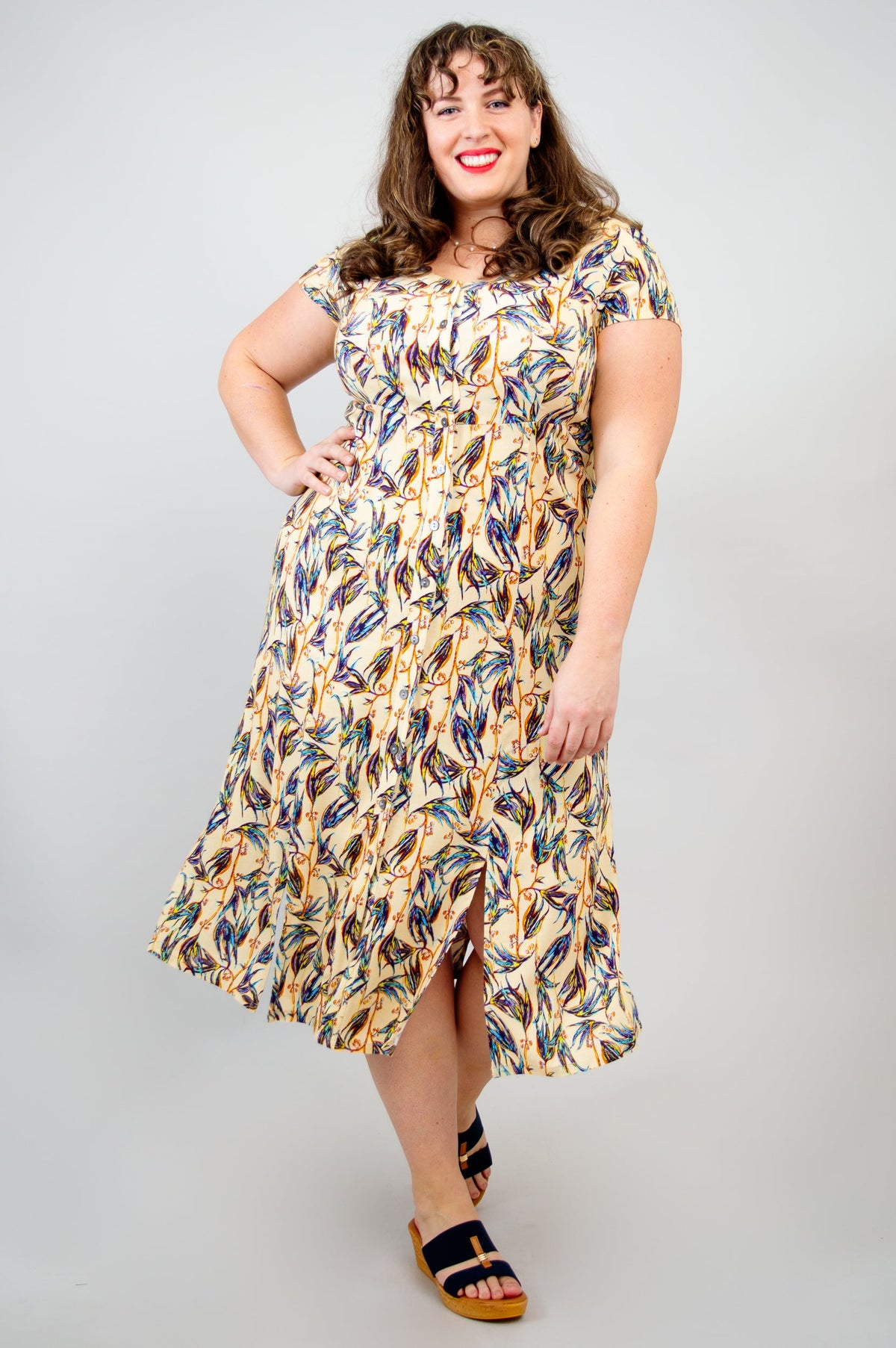 Morgan Dress, Alma, Linen Bamboo - Final Sale
