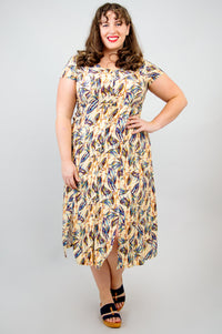 Morgan Dress, Alma, Linen Bamboo - Final Sale