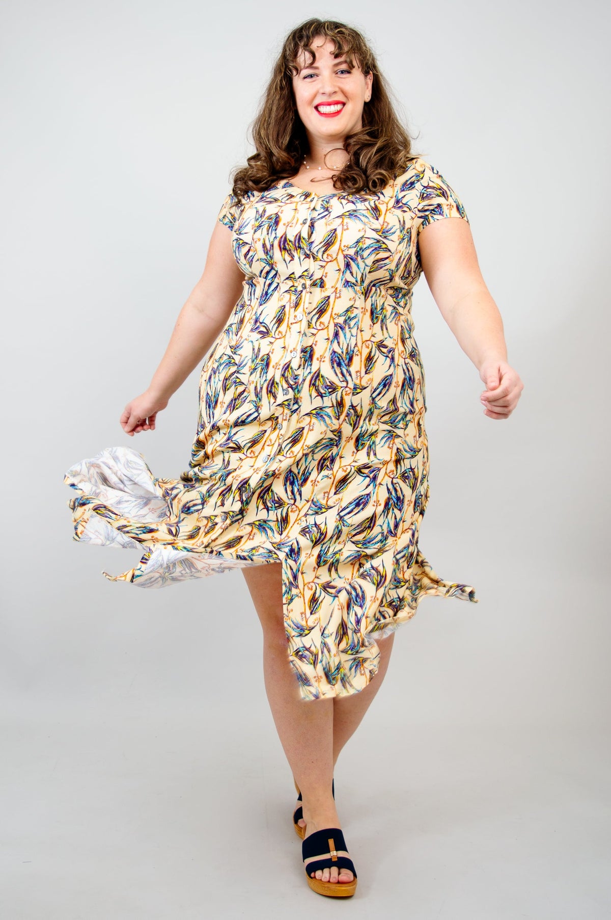 Morgan Dress, Alma, Linen Bamboo - Final Sale