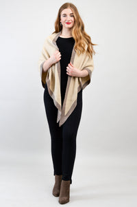 Necessity Shawl, Cream, Cashmere