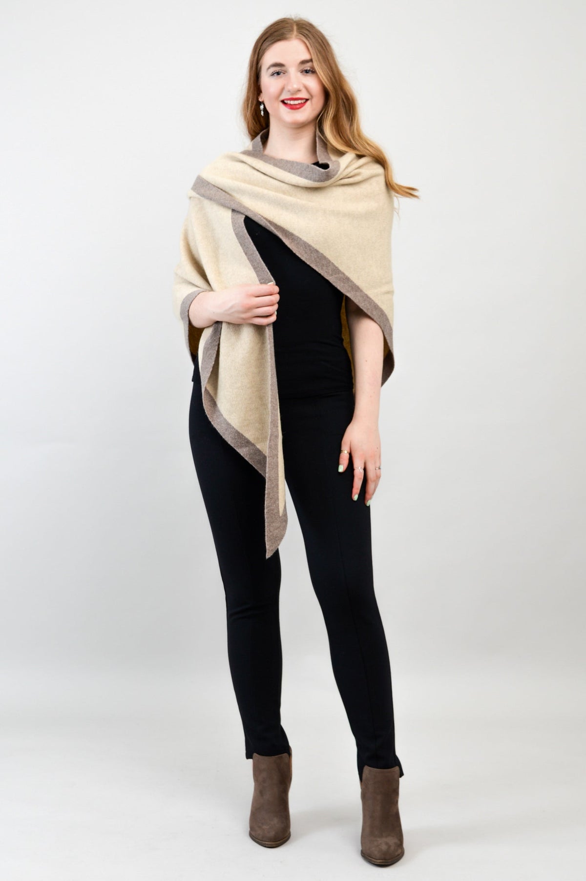 Necessity Shawl, Cream, Cashmere