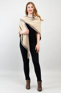 Necessity Shawl, Cream, Cashmere