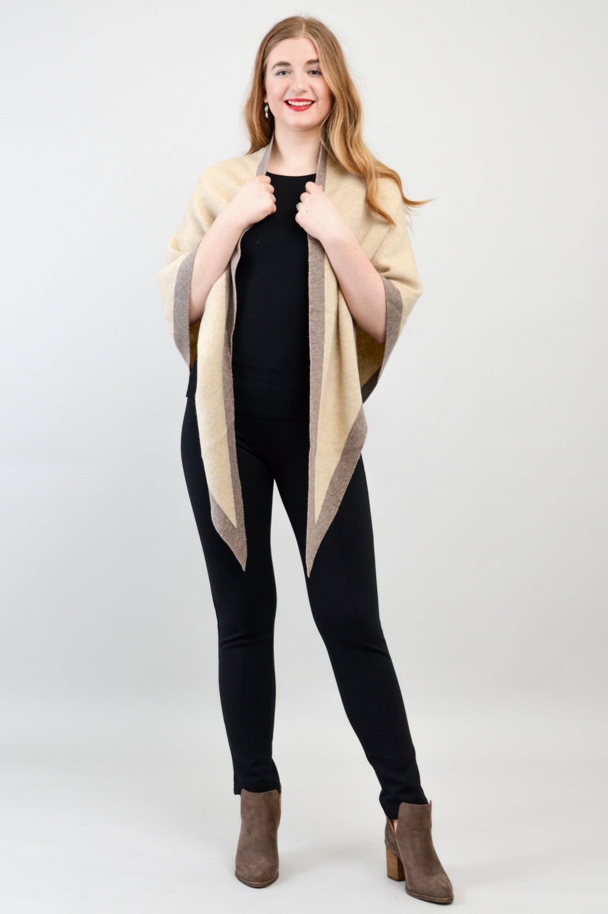 Necessity Shawl, Cream, Cashmere
