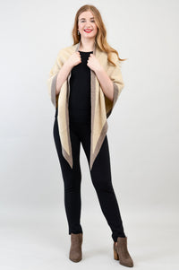 Necessity Shawl, Cream, Cashmere