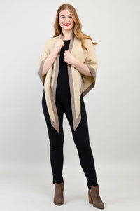 Necessity Shawl, Cream, Cashmere