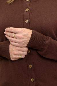 Oakly Sweater, Chocolate, Cotton