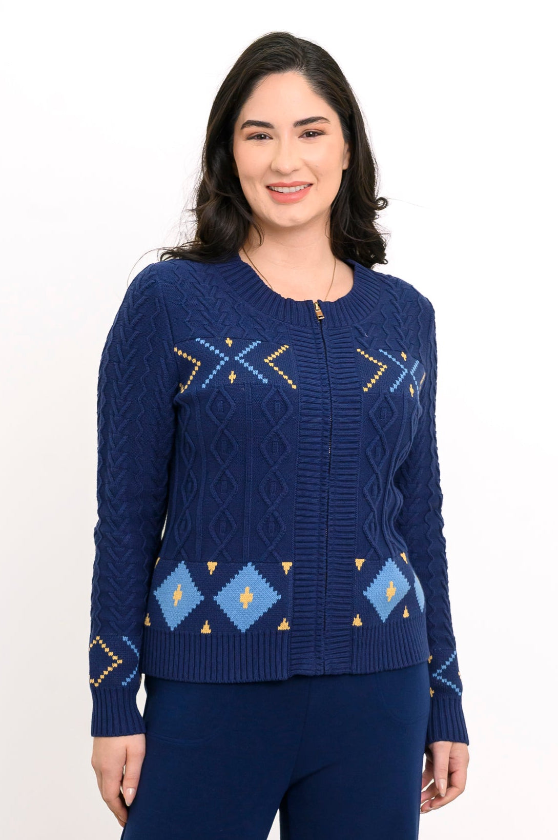 Olivia Sweater, Indigo Star, Cotton